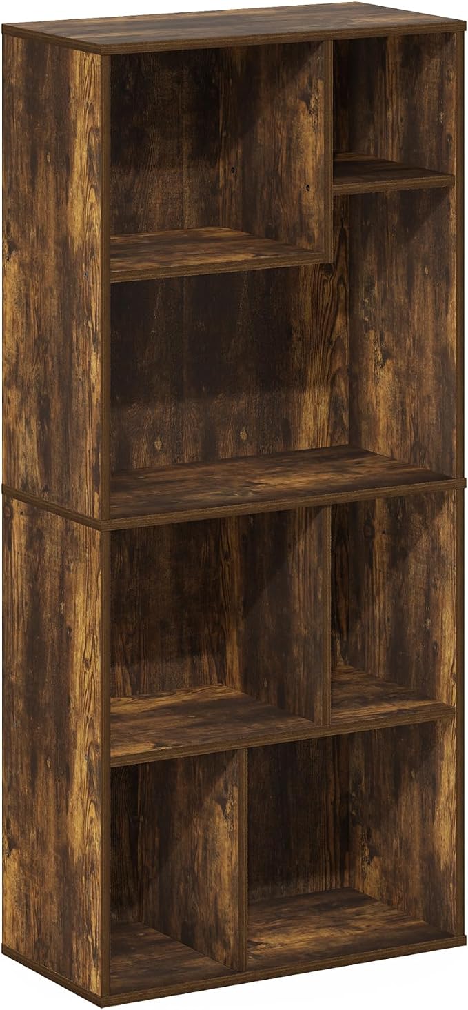 Furinno DALY Book Shelf, 7-Cube Bookshelf, Cube Storage Organizer Bookcase - Image 5