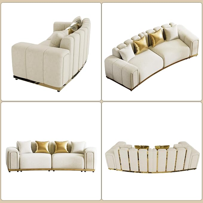 104" Oversized Chesterfield Loveseat Luxury Velvet Couch Vintage Tufted Sofa - Image 7