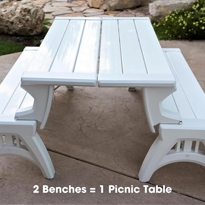 Convert-a-Bench 2-in-1 Outdoor Bench & Picnic Table - Image 7