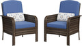 Garvee Outdoor Wicker Chairs, 2 Pieces Patio Furniture Set, All Weather High by Garvee