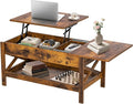 Lift Top Coffee Table with Storage, Small Coffee Table with Hidden Compartment by TimelessWarmth