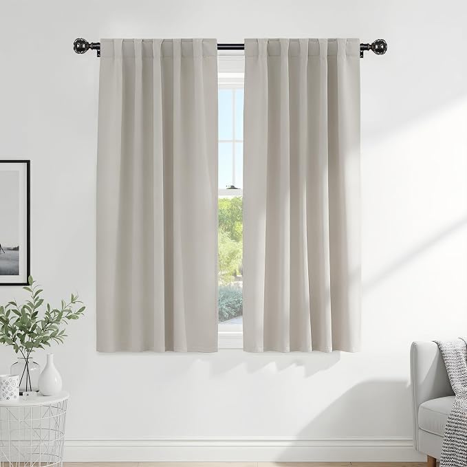 PONY DANCE Blackout Curtains, 42x84 Inch, Room Darkening Drapes by PONYDANCE
