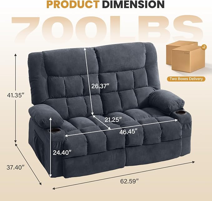 BOSMILLER Reclining Loveseat - Image 2