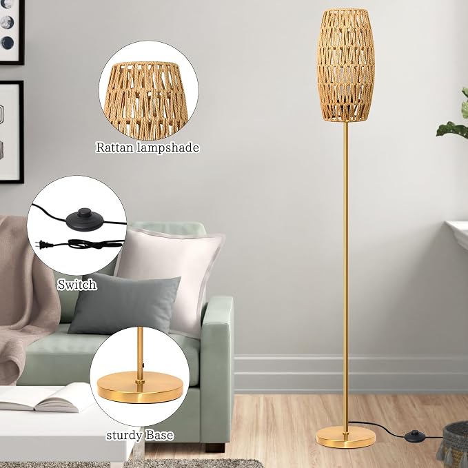 Ruiever Floor Lamp for Living Room, Farmhouse Floor lamp, Modern Standing lamp - Image 5