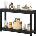 Besiost 47" Farmhouse Wood Entryway Table Narrow Console Table by Besiost