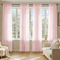 MIULEE Blush Pink Sheer Curtains 96 Inches Long, 4 Panels Set, Light Filtering by MIULEE