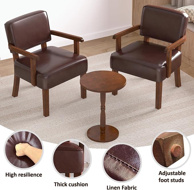 FAGAGA Accent Chair, PU Leather Living Room Chairs Oversize - Image 5