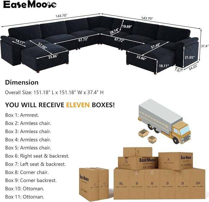 EASE MOOSE Oversized Modular Sectional Sofa - Image 2