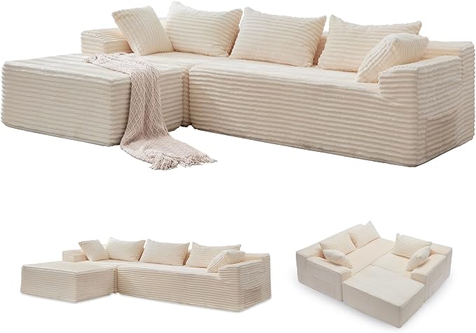 Korser 110" L-Shaped Modular Sectional Sofa - Image 9