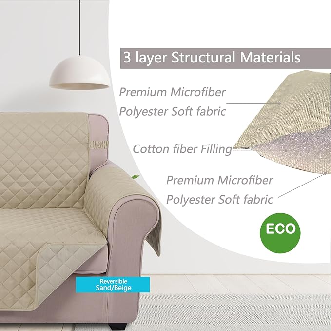 U-NICE HOME 4 Seater Sofa Cover 91 Inch Large Couch Covers - Image 4