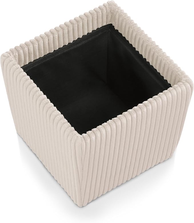 Furniture of America Lennox Modern Chenille 17-inch Square Storage Ottoman - Image 14