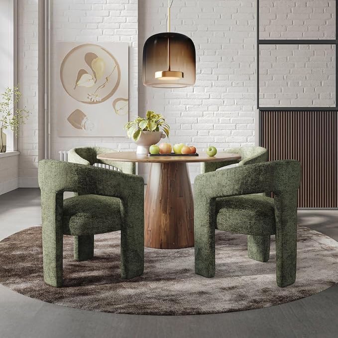 Jofran Gwen Jacquard Upholstered Accent Chair, Modern Luxury Plush Sculptural - Image 9