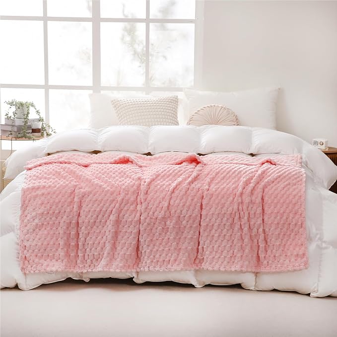 Light Pink Throw Blanket 50"×70" inches Gifts - Image 2