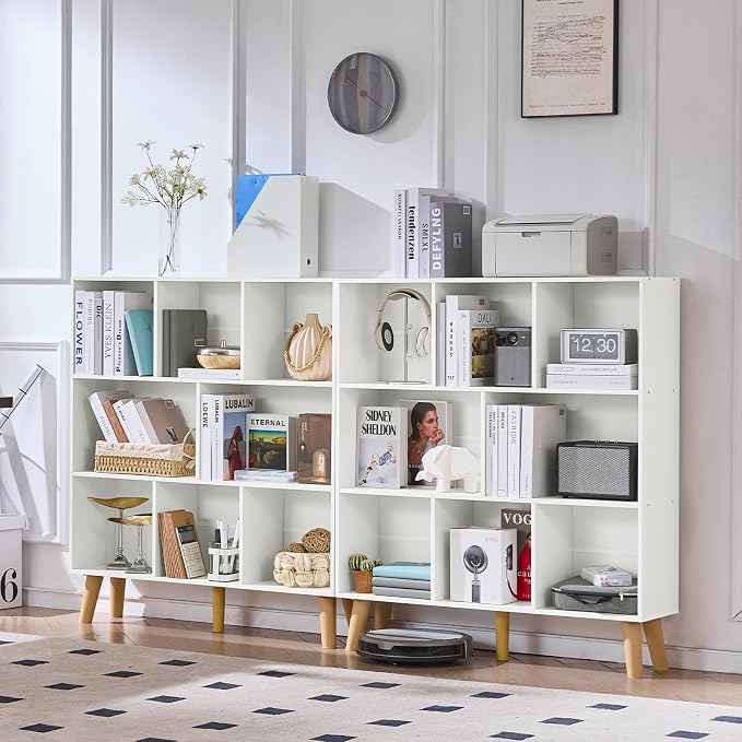 LEYAOYAO 8 Cube Bookshelf, 3 Tier Bookcase - Image 4