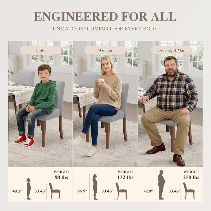 Dining Chairs Set of 4, Modern Dining Room Chairs - Image 8