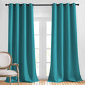 NICETOWN Peacock Teal Blackout Curtains 102 inch Length, Grommet Energy Saving by NICETOWN