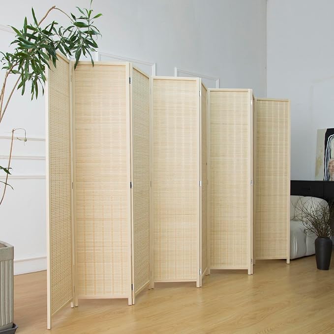 Furnnylane 8 Panel Bamboo Room Divider - Image 5