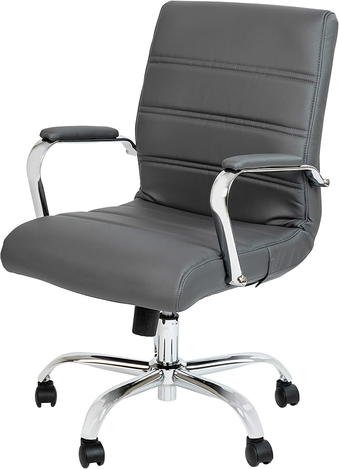 Flash Furniture Whitney Mid-Back Swivel LeatherSoft Desk Chair by FlashFurniture