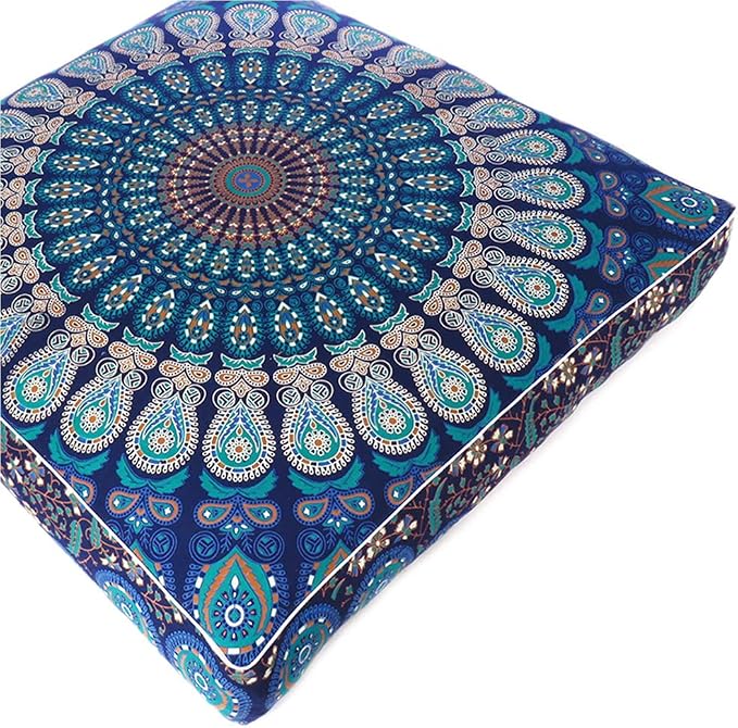 Mandala Floor Pillow Cover Meditation Cushion Seating Throw Hippie Round - Image 7
