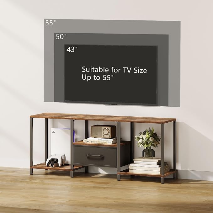 JARHETUN TV Stand with Fabric Drawer - Image 6