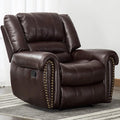 CANMOV Leather Recliner Chair, Classic and Traditional Manual Recliner Chair by CANMOV
