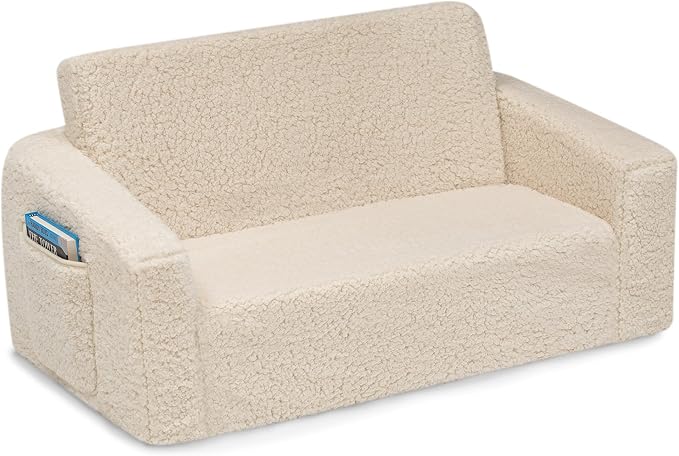 Delta Children Cozee Flip-Out Sherpa 2-in-1 Convertible Sofa to Lounger - Image 8