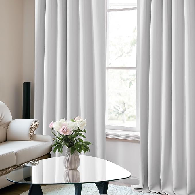 Deconovo Blackout Curtains, Thermal Insulated, W52 x L95 2 Panels, Back Tab - Image 5