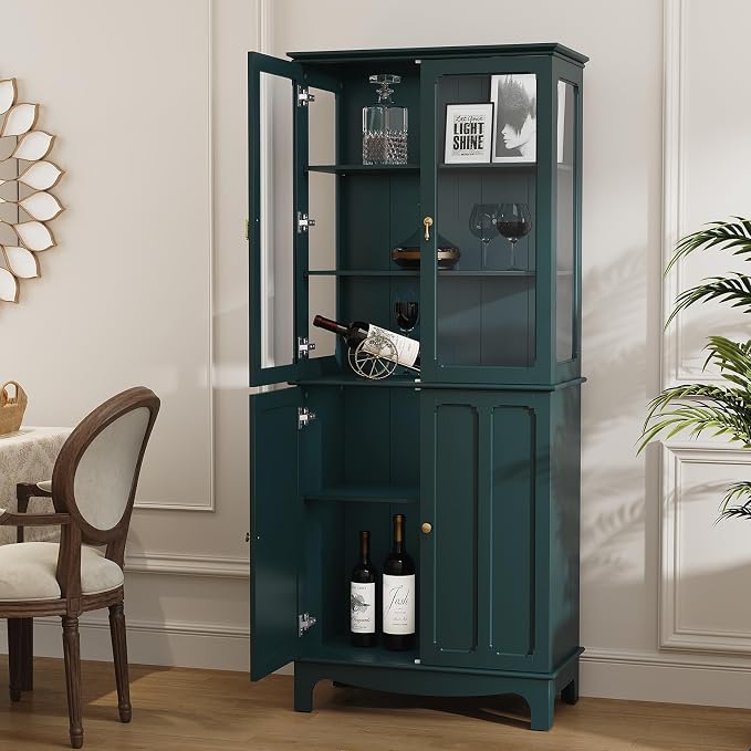 ARTPOWER 72" Freestanding Kitchen Pantry Storage Sideboard, Classical Tall - Image 3