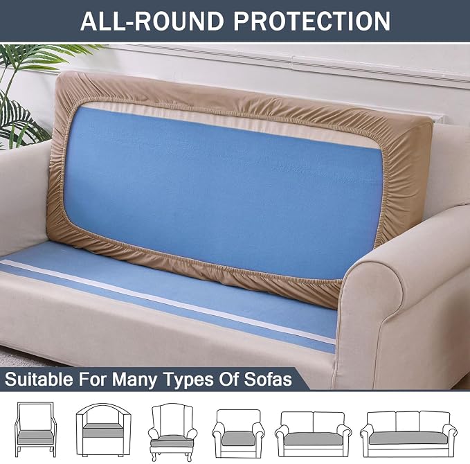 Stretch Cushion Cover, Soft Velvet Plush Cushion Slipcovers Loveseat Sofa - Image 5