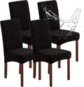 Genina Waterproof Chair Covers for Dining Room, Stretch Jacquard Dining Chair by Genina