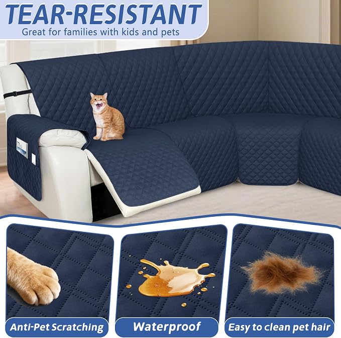 Arfntevss Recliner Sectional Couch Covers 1OO% Waterproof L Shape Sofa Cover - Image 5