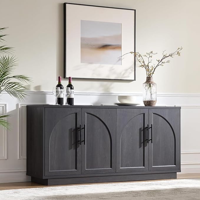 Fatmok Buffet Cabinet with Storage, Wood Media TV Console Table Credenza - Image 6