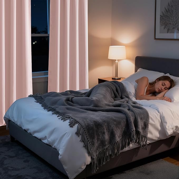 RYB HOME Bedroom Blackout Curtains 54 inches Long, 100% Blackout Thermal - Image 5