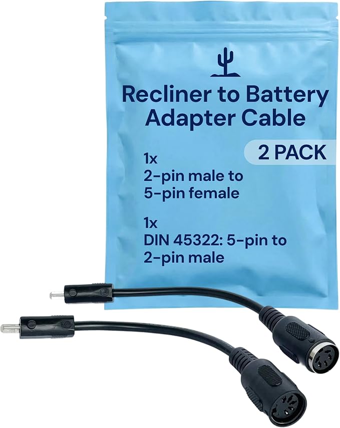 Blue Cactus Adapter Cables for Recliner Battery Pack by TheBlueCactusCompany