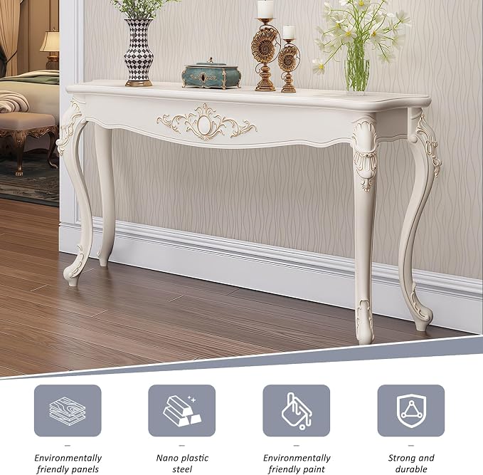 Vintage Entryway Table, Antique Wood Console Table - Image 3
