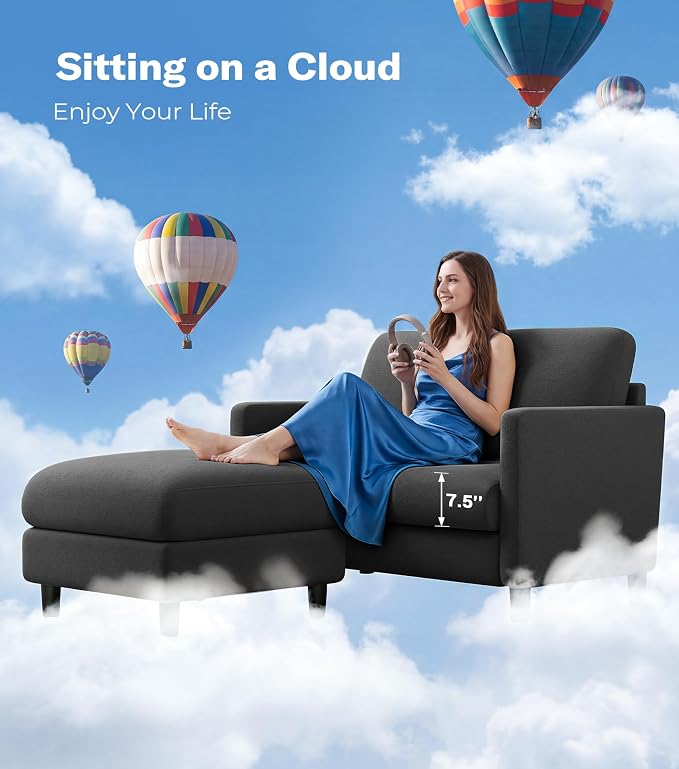 Welzona Loveseat, Comfy Teddy Love Seat - Image 4