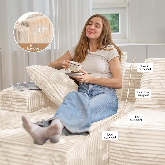 Luxanimarion 131'' U Shaped Sectional Couches - Image 3