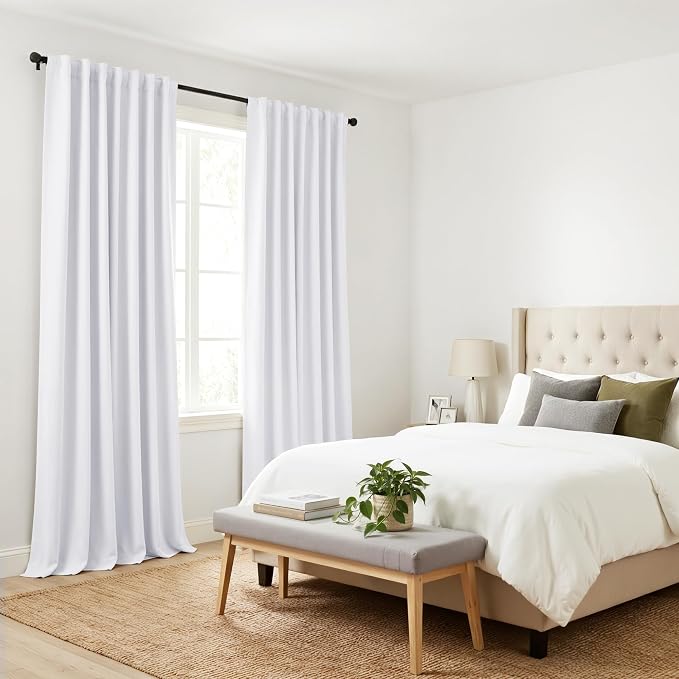 PONY DANCE 50% Light Filtering Curtains 84 inch Long, Back Tab & Rod Pocket - Image 8