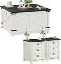 Joaxswe Farmhouse Coffee Table Set of 3, Furniture Set, Coffee Table by Joaxswe