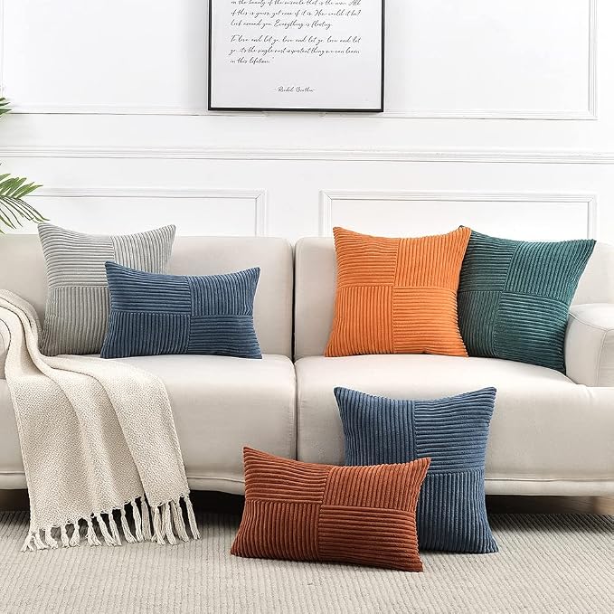 Fancy Homi 2 Packs Grey Samll Decorative Throw Pillow Covers 12x12 Inch - Image 7