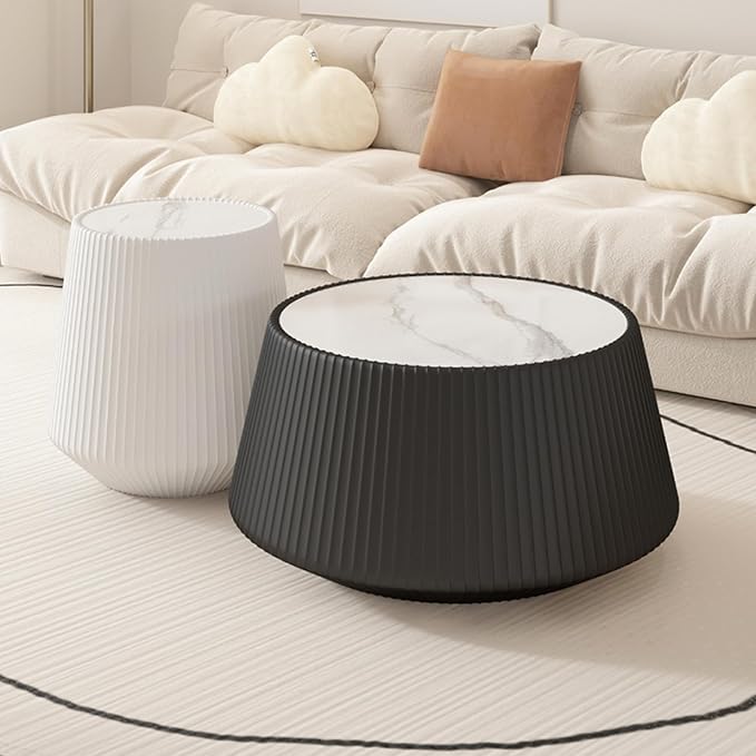 26.77" Marble Coffee Table, Modern Cup Shaped Coffee Table - Image 7
