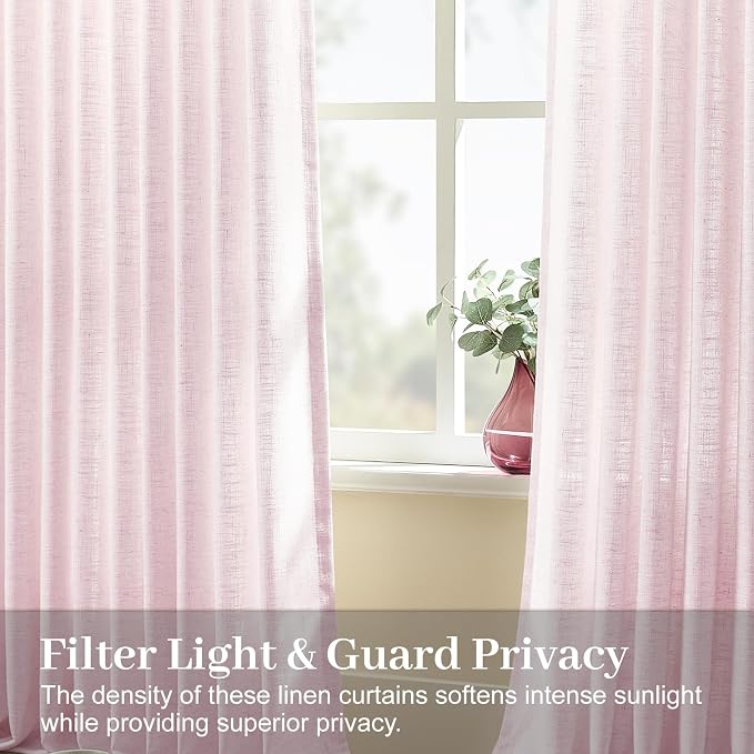 Light Pink Pinch Pleated 84 Inch Curtains - Image 2