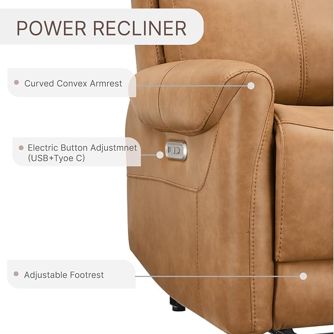 KISLOT Leather Recliner Chair for Adults Wall Hugger RV Recliner - Image 6