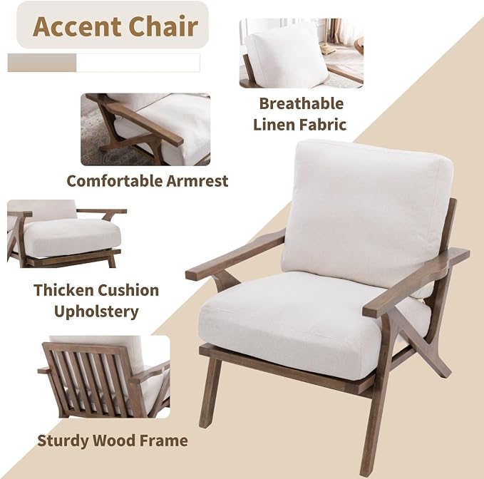 HNY Mid Century Modern Accent Chair - Image 4