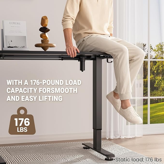 Veken 47.2" Standing Desk, Adjustable Height Office Desk - Image 5
