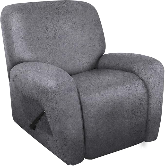 ANARACHON Leather Look Oversize Recliner Chair Covers, Thick 4 Pieces Recliner by ANARACHON