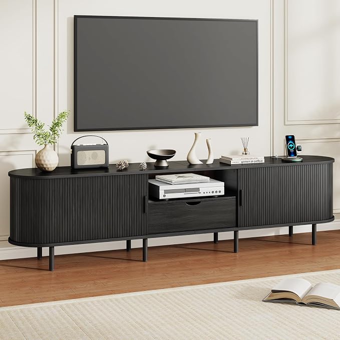 86.6" Mid-Century TV Stand by ComfyCorner