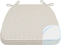 AAAAAcessories D-Shaped Chair Cushions, Machine-Washable Cover, Natural Sand by AAAAAcessories