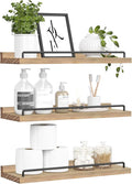 RYOFOBETTO Floating Shelves for Wall Decor, Light Brown Wood Shelves for by RYOFOBETTO