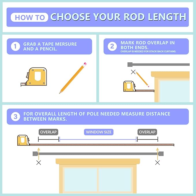 Byondeth Curtain Rods for Windows 16 to 240 Inches Adjustable Length 1 Inch - Image 7
